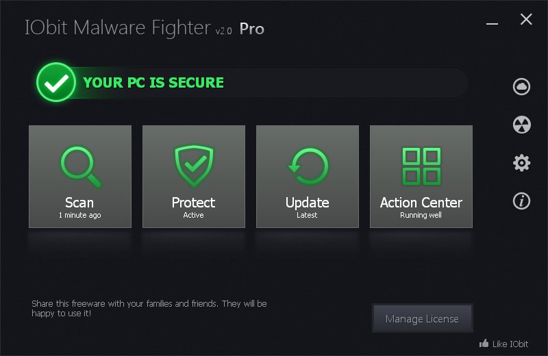 Malware iobit fighter screenshots