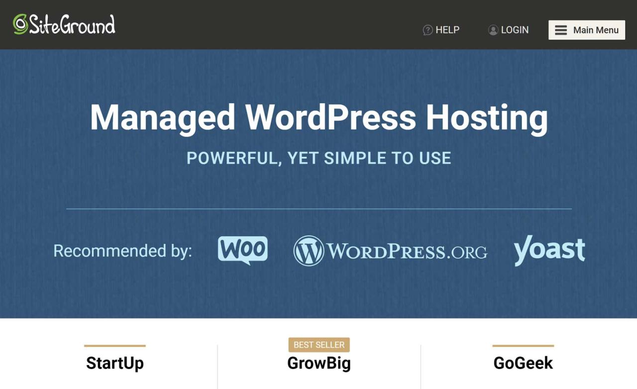 Siteground wordpress