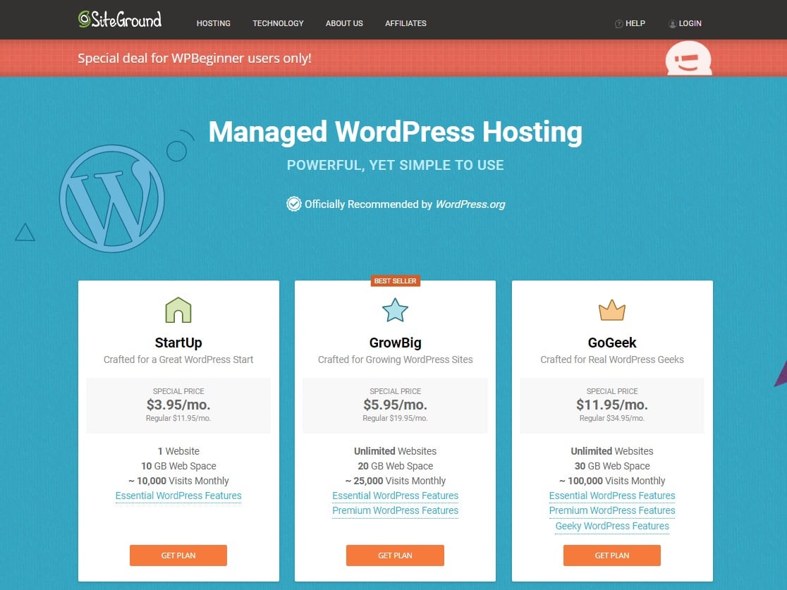 Wordpress site hosting